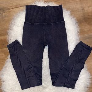 NWOT Free People Movement Good Karma Leggings Washed Black XS/Small